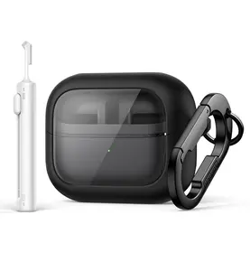 SURITCH for Samsung Galaxy Buds 3 Pro (2024) / Buds 3 (2024) / Buds3 FE (2025) Case[CASE ONLY, No Buds Included], Magnetic Bumper Cases, Rugged Shockproof Protective Covers with Carabiner & Cleaning Kit & Removal Tool