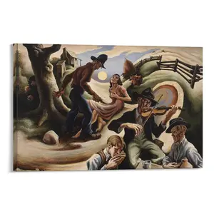 Thomase Hart Benton Drawing Poster Artworks Canvas，  Room Aesthetic Wall Art Home Modern Decor Gift. (8) Canvas Poster Bedroom Decor Sports Landscape Office Room Decor Gift Frames Ornaments Artistic Decoration Photo Print