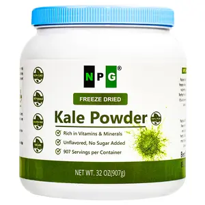 NPG Freeze-Dried Kale Powder 32 Oz (2 LB), 100% Pure, Non-GMO, Gluten-Free, Vegan Superfood, No Sugar Added, Raw & Unflavored Healthcare Natural