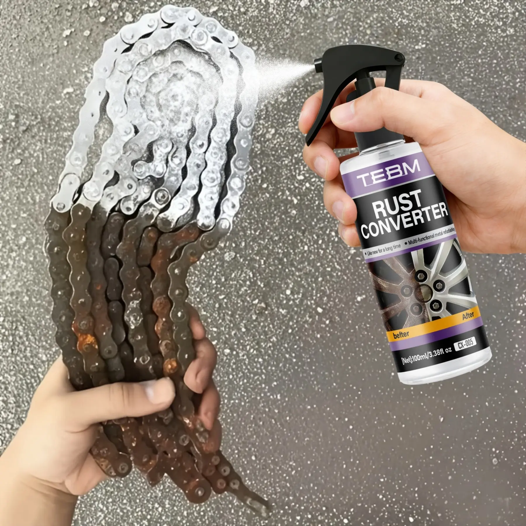 Car Metal Rust Converter, Universal No Sanding, Effective Rust Removal ...