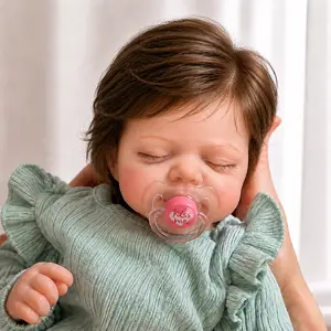 Lifelike Newborn Reborn Doll Complete Set - Unisex 0-3 Months Soft Cuddly Sleeping Doll, Touch Body, 3D Hand-Painted Skin, Ideal Christmas & Birthday Gift, Lifelike Newborn Doll Soft Dolls Stuffed Doll