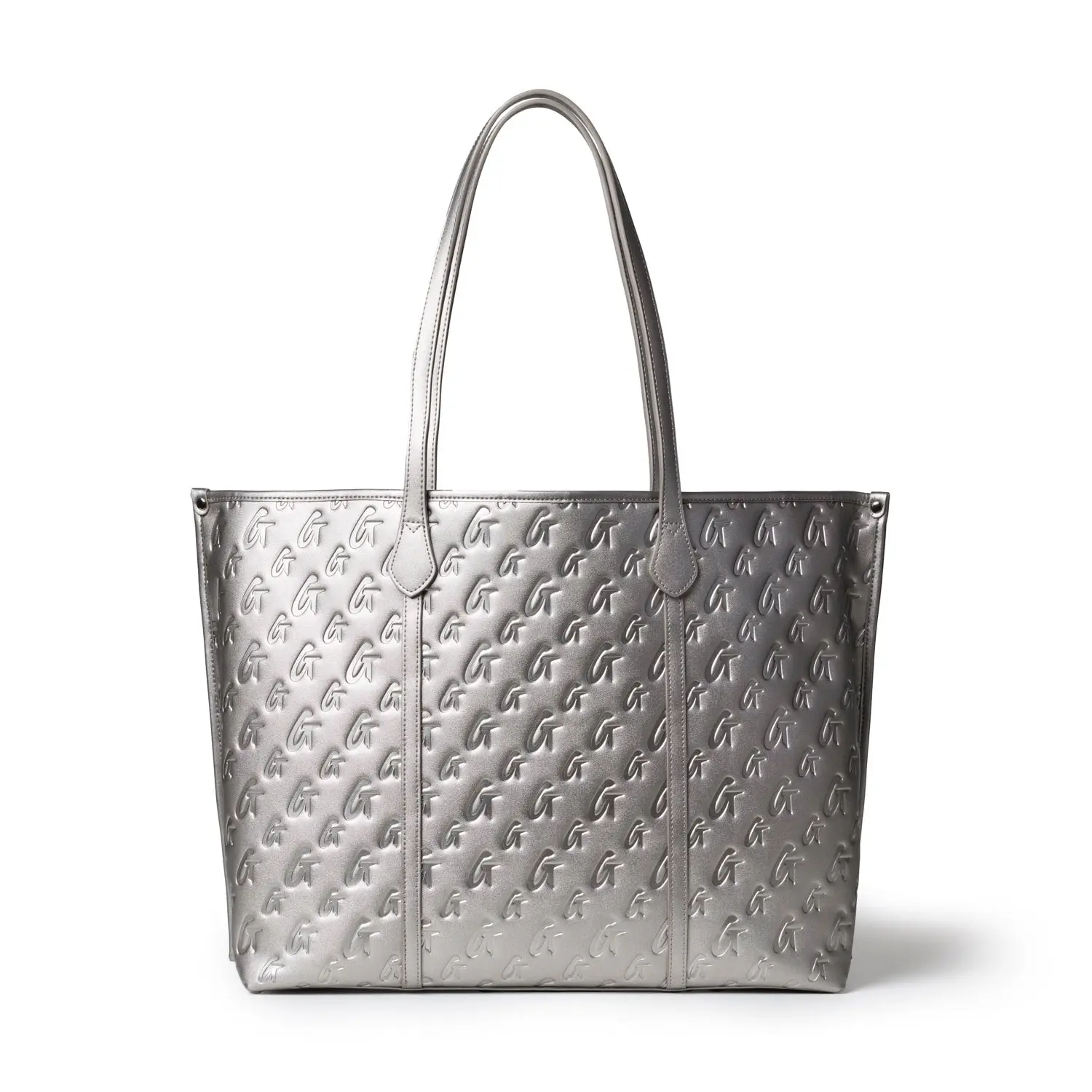 XL MONOGRAM SLEEK TOTE - PLATINUM