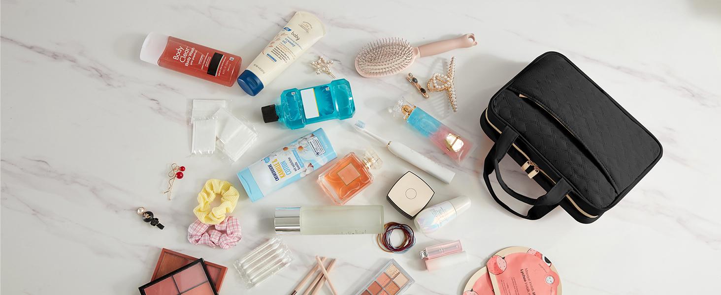 Lifewit Travel Toiletry Bag, Large Hanging Makeup Organizer, Transparent Cosmetic Bag with Hook for Full Size Bottles Lifewit Travel Toiletry Bag, Large Hanging Makeup Organizer, Transparent Cosmetic Bag with Hook for Full Size Bottles