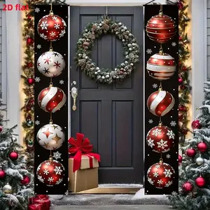 Christmas Decoration Banner Set, Festive Porch Hanging Decorations, Indoor Outdoor Yard Ornaments, Perfect Holiday Home Decor