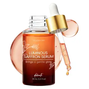 Saffron Glow Face Serum, Lightweight Face Oil with Saffron for Radiant-Looking Skin, Daily Skincare for Dull Skin, 1 fl oz