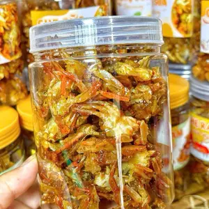 Ghẹ Sữa Ram Me Cay 250gram Mini Vietnamese Snack in Tamarind Crab Flavor 250g Jar - Spicy Crab Meat Snack