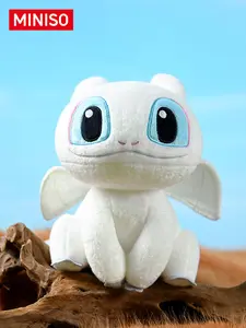 MINISO How To Train Your Dragon Light Fury Plush Figure - Official Licensed Cuddly Toy, Sweet Companion, Birthday Holiday Gift for Fans, Ultra-Soft Collectible