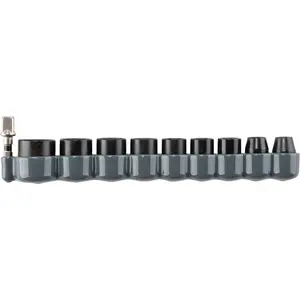 Makita (E-01688) Impact XPS® 10 Pc. 3/8" Drive 6-Point Metric Impact Socket Set w/ Standard Socket Adapter