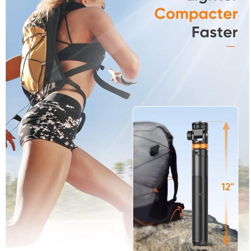 61" Phone Tripod for iPhone/Android & Selfie Stick with Remote, Upgraded Stand, Compatible with iPhone 16/15/14/13, Travel-Friendly & Stable