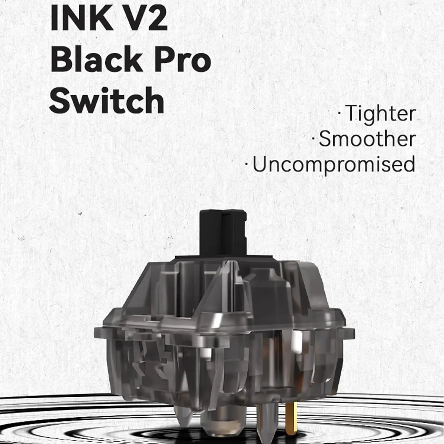 GATERON Ink V2 Black Pro Keyboard Switches, Linear 5 Pins Pre Lubed RGB Smokey Housing for MX Mechanical Keyboard