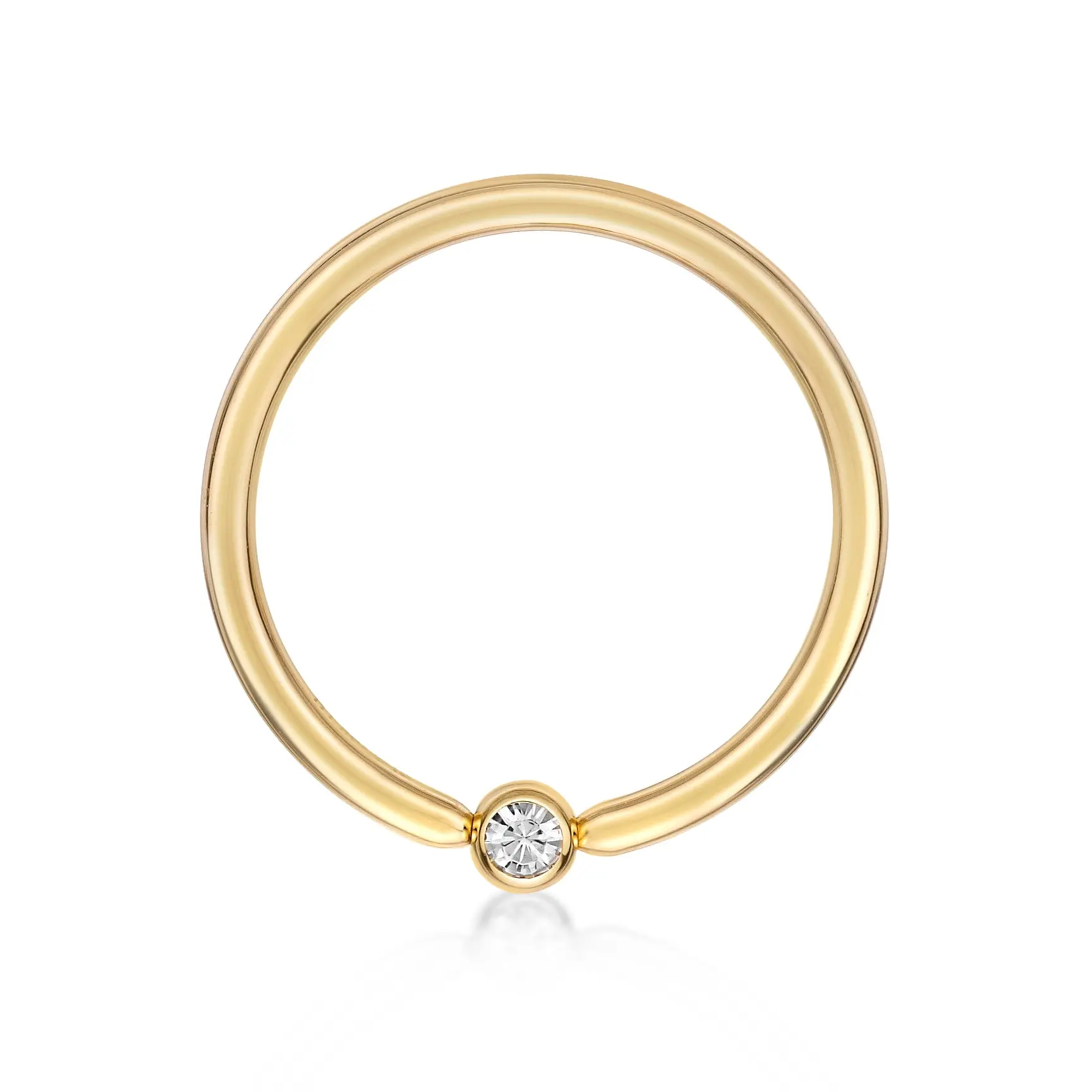 Swarovski Crystal Captive Bead Nipple Hoop - 14G