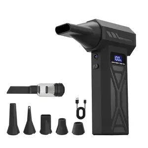 160000 Rpm Turbine Air Fan, Hurricane Blower, Jet Blower, Handheld Portable Blower, Cordless Electric Dust Cleaner, 4-Speed Adjustable Brushless Motor, 4000mah Rechargeable Battery