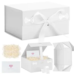 Gift boxes for Presents with Lids Magnetic Closure Rectangle Collapsible for Groomsman Proposal Box, Wedding, Christmas, Halloween, Birthday Gift Packging