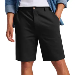 Men's Casual Shorts Classic-Fit 9" Chino Shorts Cotton Stretch Golf Short with 4 Pockets