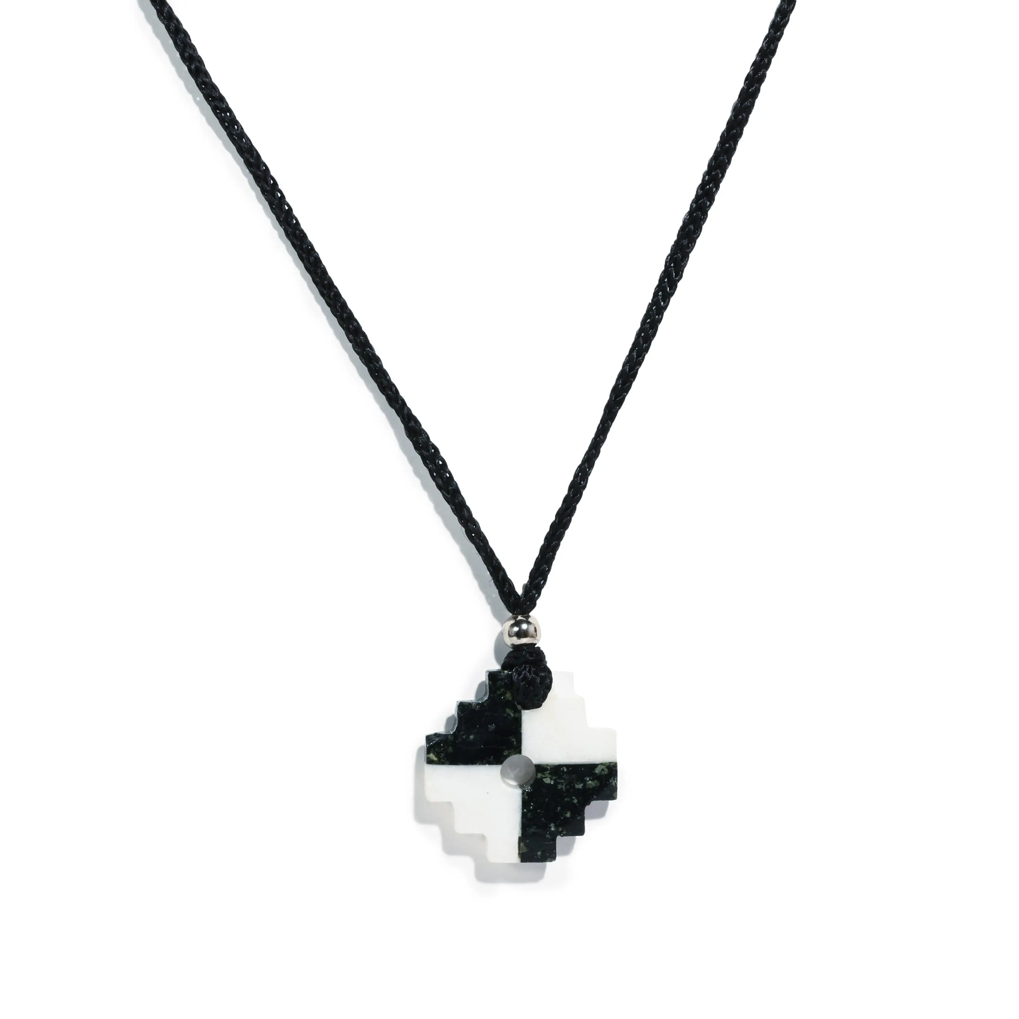 Peruvian Chakana Necklace - Two Color Stone