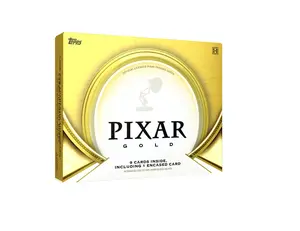 Topps Pixar Gold Trading Cards, 9 Cards Including 1 Encased Card | Autographs, Parallel Inserts