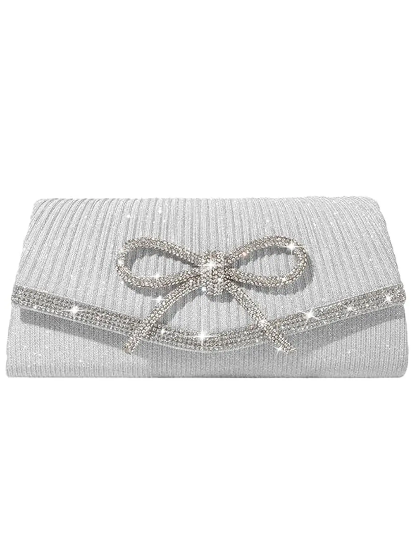 Bow Evening Bag Sparkly Clutch Purses for Women Wedding Glitter Rhinestone Party Prom Purse Glittery Clutch Bag Dressy Clutch Bags Elegant Stylish Purse Bow Decorated Clutch | Bow, Sparkly, Wedding, Glitter, Rhinestone, Party