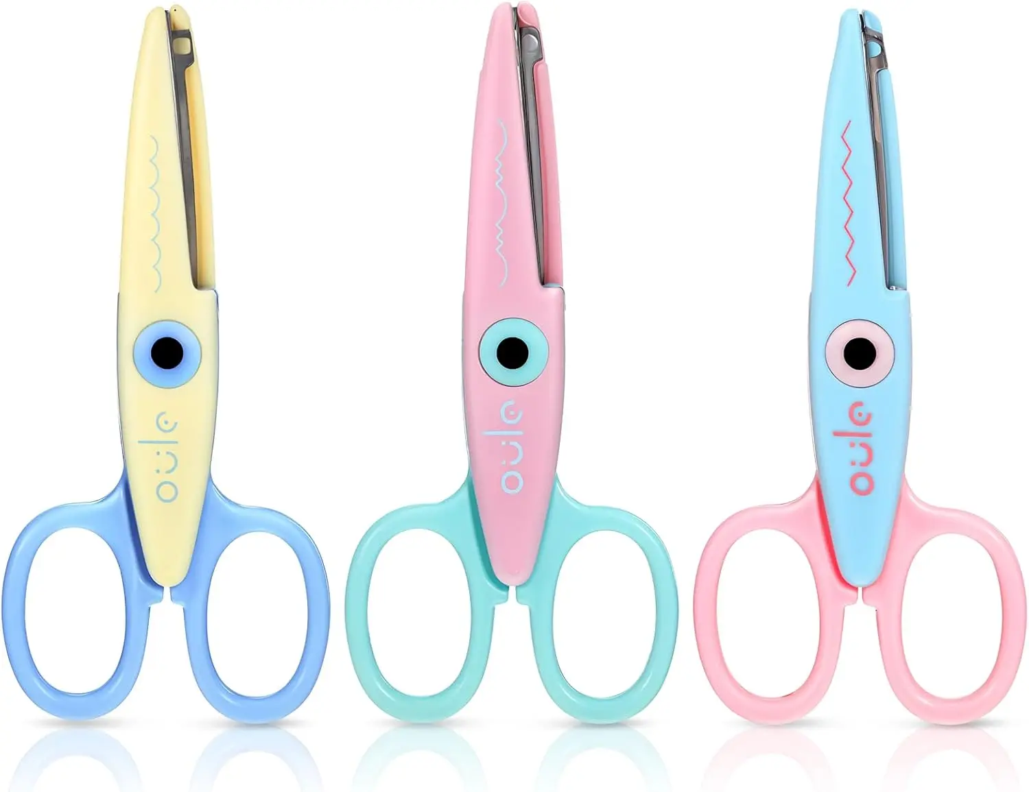 Craft Scissors Decorative Edge, for Crafting, Scissors, Zig Zag Kids Adults, Back to School Supplies, Scrapbook, Scrapbooking, Fancy, Pattern, Design, Create Fun Decorative Borders, 6 Pack