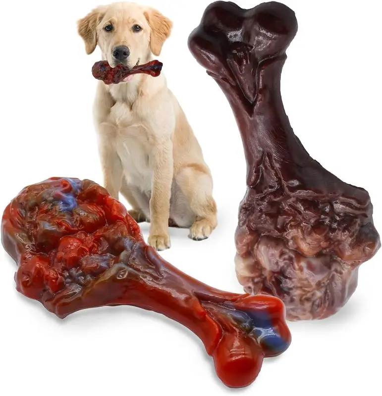 Tough Toys, Toys for Aggressive Chewers Large Breed, Chew , Bone Toy Nylon Almost Indestructible dog joy