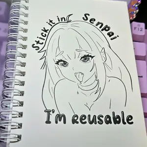 50 sheet reusable sticker book, senpai