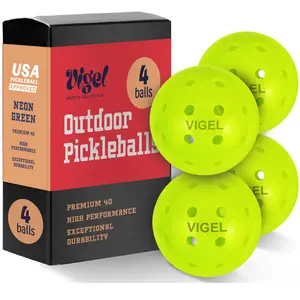 Premium Outdoor Pickleball Balls Set of 4-12, USAPA Approved Tournament and Competition Play, Perfectly Balanced, High Bounce True Flight