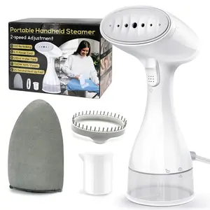 USBELLF Steamer for Clothes Portable Handheld Ironing - Clothes Steamer with 240 ML Large Water Tank, 1500 W, 25 S Fast Heat-up Ceramic Plate Garment Steam Wrinkle Remover for All Fabrics