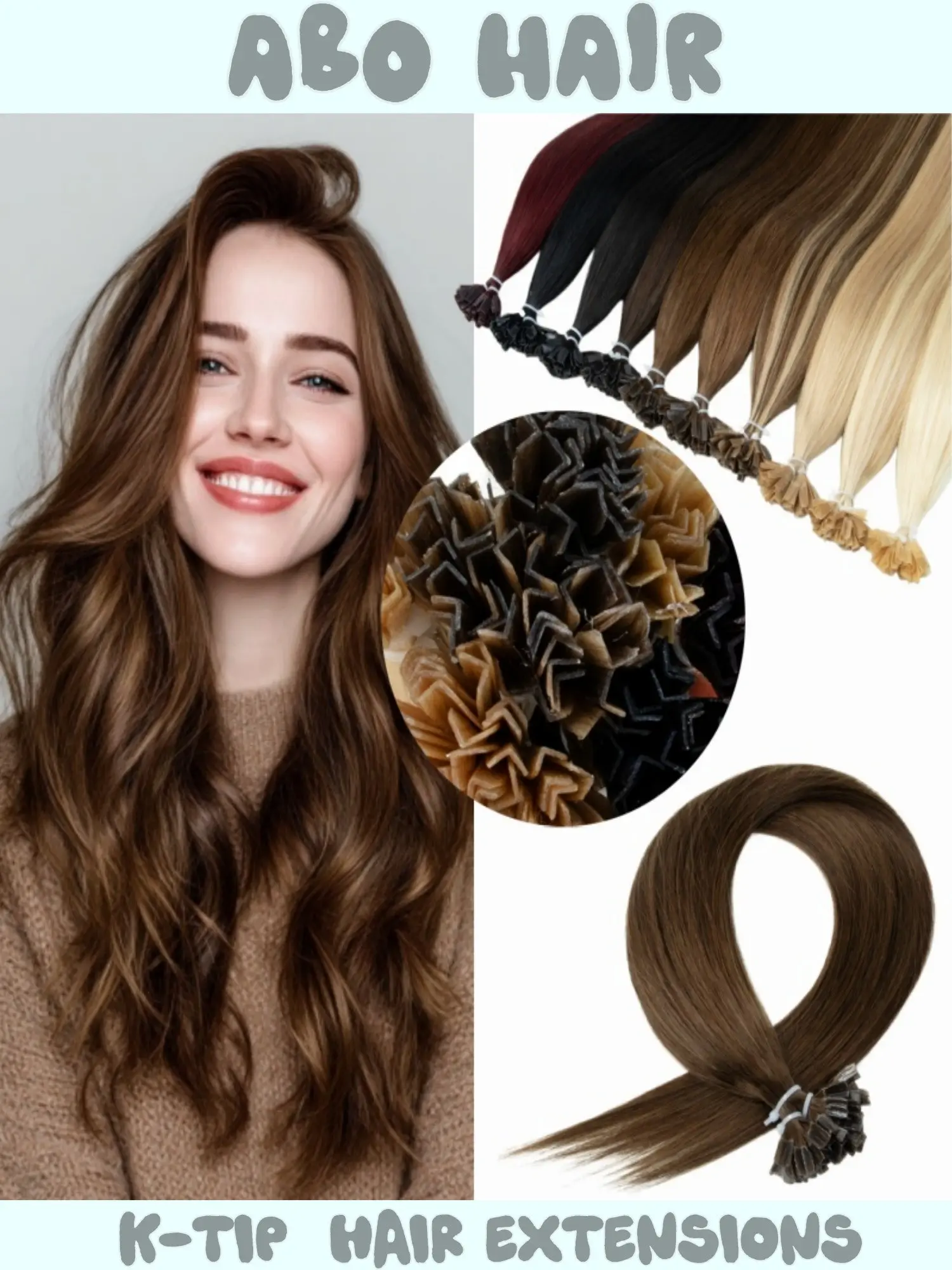 50 Strands K Tip Hot Fusion Keratin Real Hair Extensions, Straight Machine Remy Human Hair, 12''-22'' Hairpiece, Quick Install & Remove