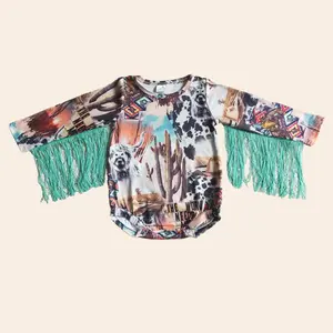 UWHB Baby girl clothes Western Clothes Tassel Clothes Onesie LR0049