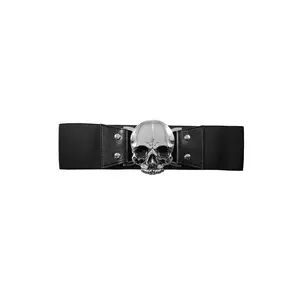 Skull Elastic Waist Belt [Black]