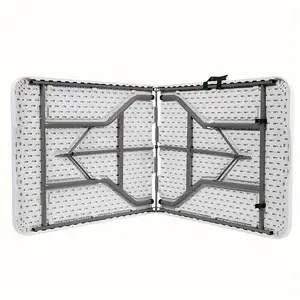 1pc Folding Table, Portable, 70.87inch, Extra Large Table, Family Dinner, Plastic, Home Study Table, Hotel Dining Table