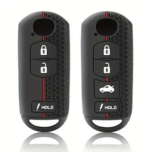 Silicone Car Key Cover JQ54216 for Mazda 2 3 5 6 CX-3 CX-5 CX-7 CX-9 2013-2019 3 4 Buttons Remote Fob Case Sleeve Protector Accessory