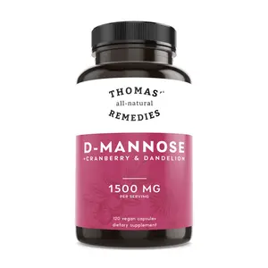 Thomas' all-natural Remedies D-mannose 1200mg - with Cranberry and Dandelion - Natural Urinary Tract and UTI Health Support - Best dmannose Capsules - NO fillers, All-Natural, Vegan - 120 Capsules