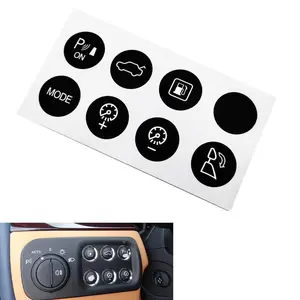 for Maserati 03-14 Parking Cruise Control Trunk Black Button Repair Stickers [TS1]