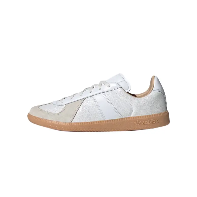Adidas BW Army Lux White Gum Men’s Leather-Rubber Trainer, Old School Cool Sports Shoes for Daily Casual Walking Fashion Footwear, Closed, Clean Minimal Logo, Vintage Men's Sneaker, Suede Toe/Heel, Smooth Leather Uppers