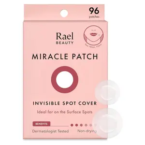 Rael Pimple Patches, Miracle Invisible Spot Cover - Hydrocolloid Acne Patch for Face, Blemishes, Zits Absorbing Patch, Breakouts Spot Treatment for Skin Care, Facial Sticker, 2 Sizes (96 Count)
