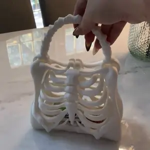 Bone Bag Halloween Skeleton Purse - Limited Edition 3D Printed Rib Cage Gothic Style Purse - Printed in the USA