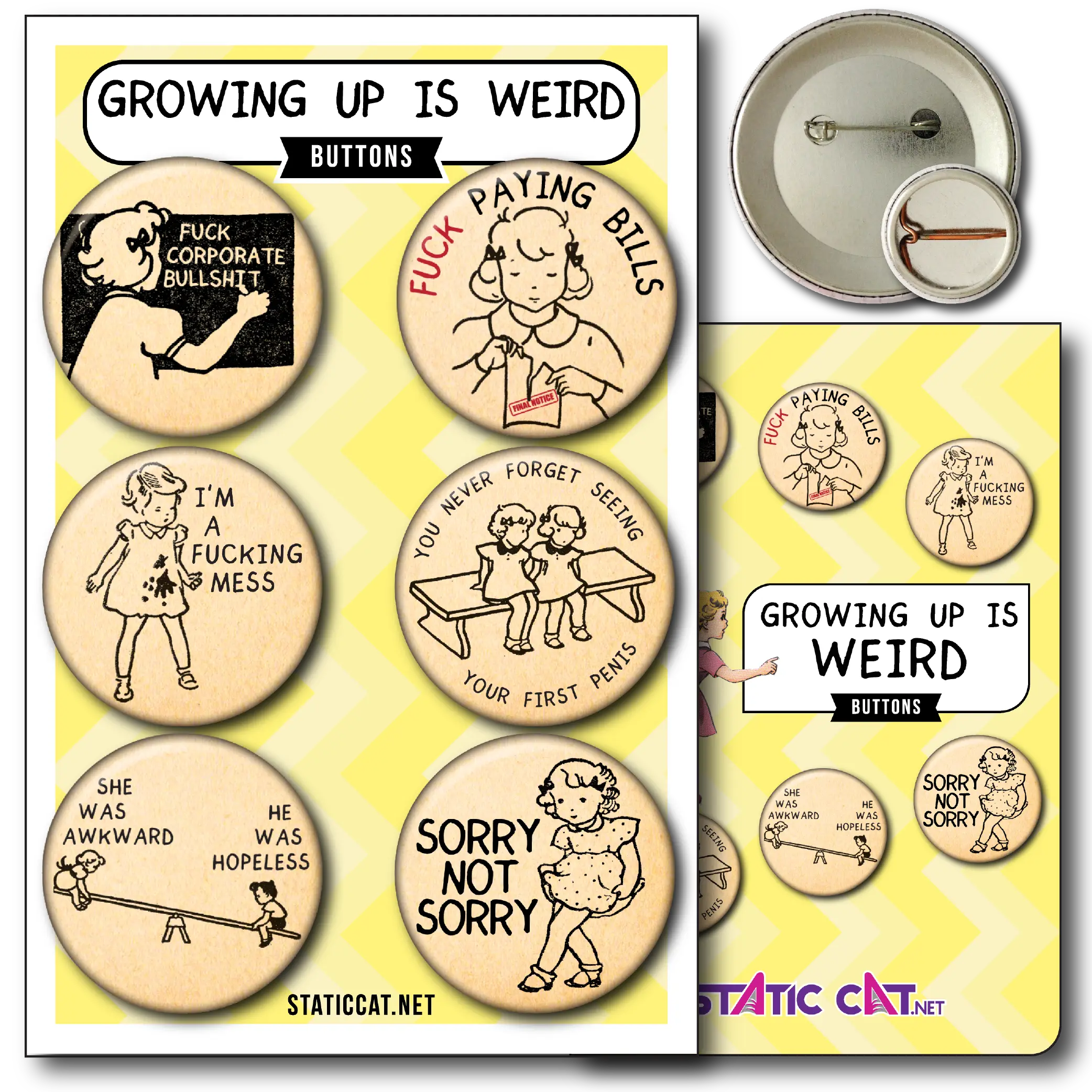 Growing Up Is Weird (6-Pack) - PINS