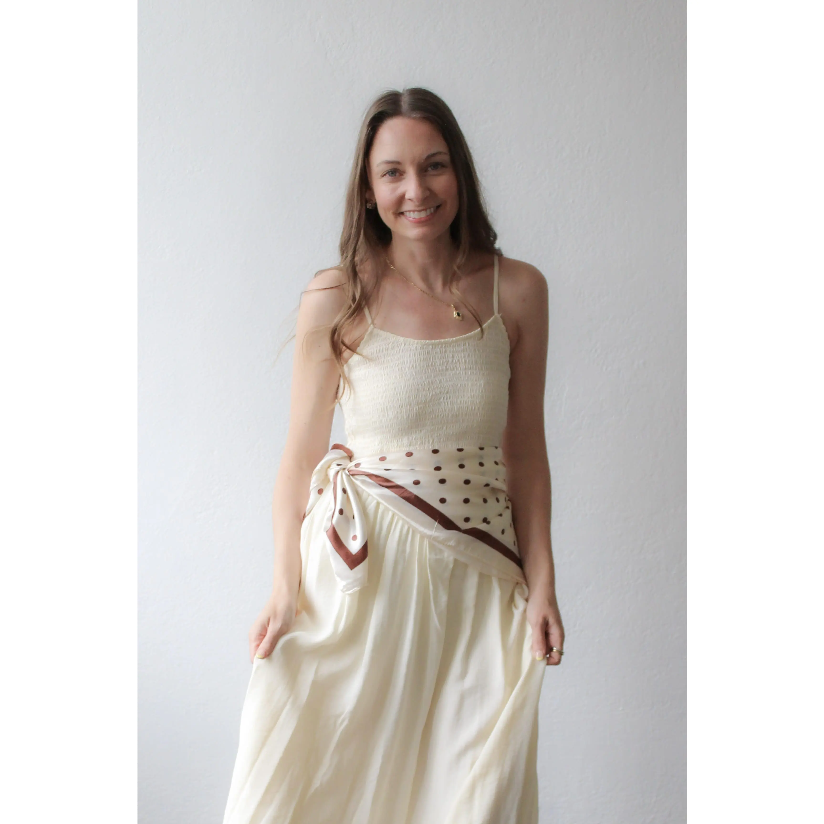 Basque Waist Midi Dress