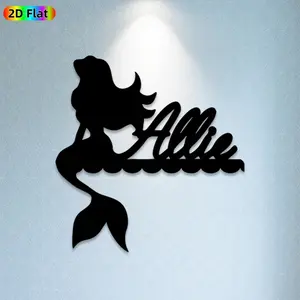 1pc Mermaid Metal Wall Art, Enchanting Mermaid Statue Mural, Ideal Gift for New Year, Easter, Nautical Decor Enthusiasts, Weather-Resistant Metal Wall Decor Wall Sculptures, Perfect for Bedroom Wall & Garden Fence, Captivating Coastal-Themed Wall Art