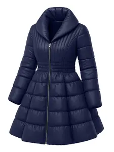 URBAN BUCK Premium Lightweight Puffer Jacket Womens - Water-Repellant Quilted Down Insulated Flare Womens Winter Jackets