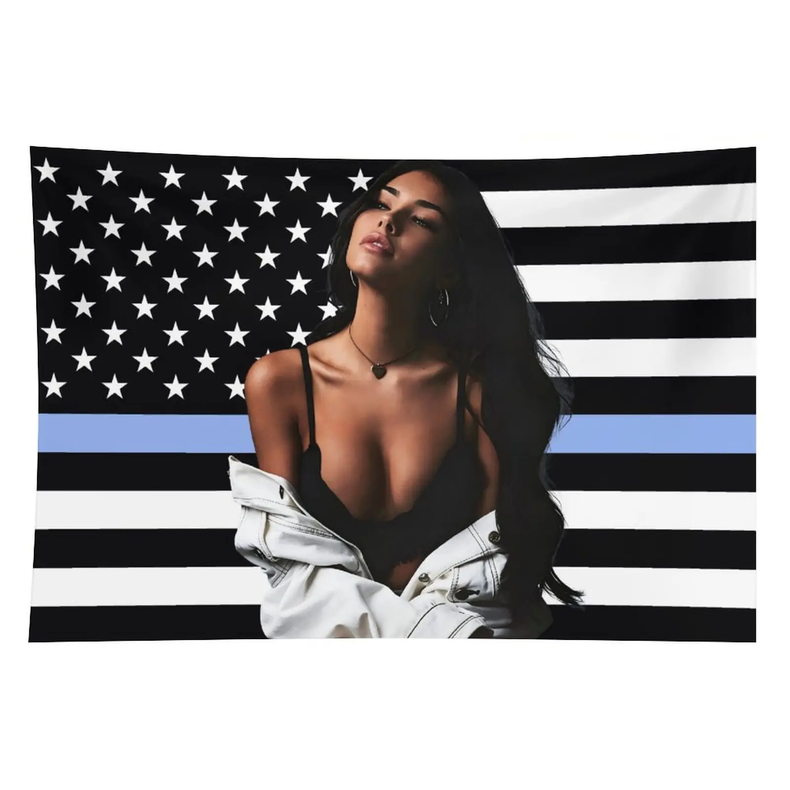 Madison Music Beer American Flag Synthetic Tapestry Wall Hangg So Flannelette Decor, Modern Stars and Stripes & Starry Sky Patterns, Hand Wash, Wrkle Resistant, Home Inspo for College Students, Room Decor