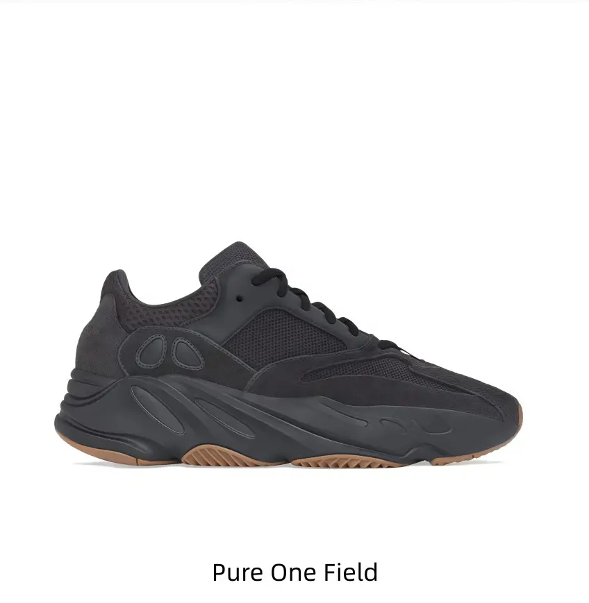 Unisex All Black Gum Bottom Thick Sole Dad Sneakers Light Breathable Daily Outdoor Running Shoes