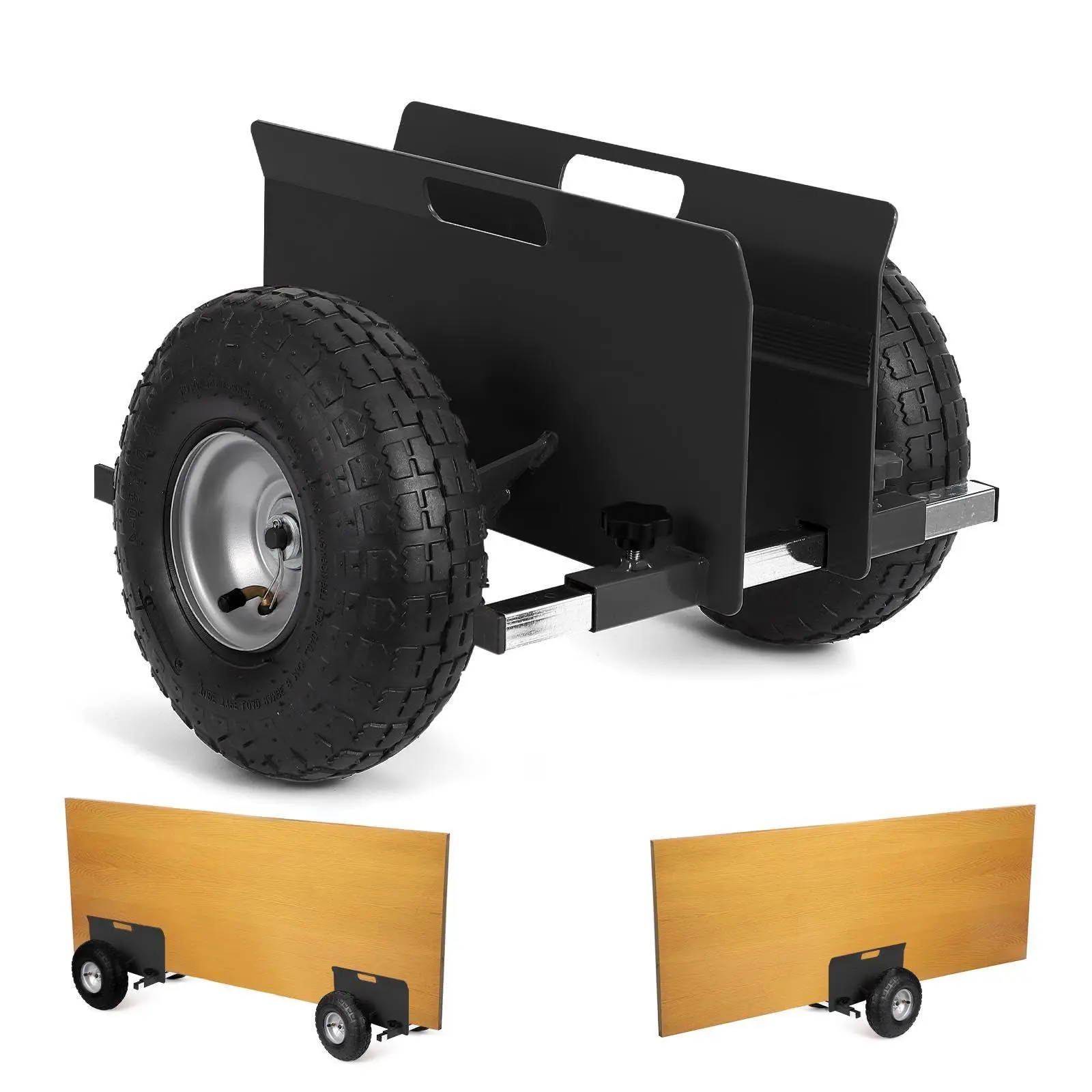 GAOMON 600 LBS Panel Dolly, Door Dolly Adjustable Drywall Mover with 10" Tires | All terrain moving panel cart drywall dolly with rubber inflatable tires. Portable sheet glass and door transport roller