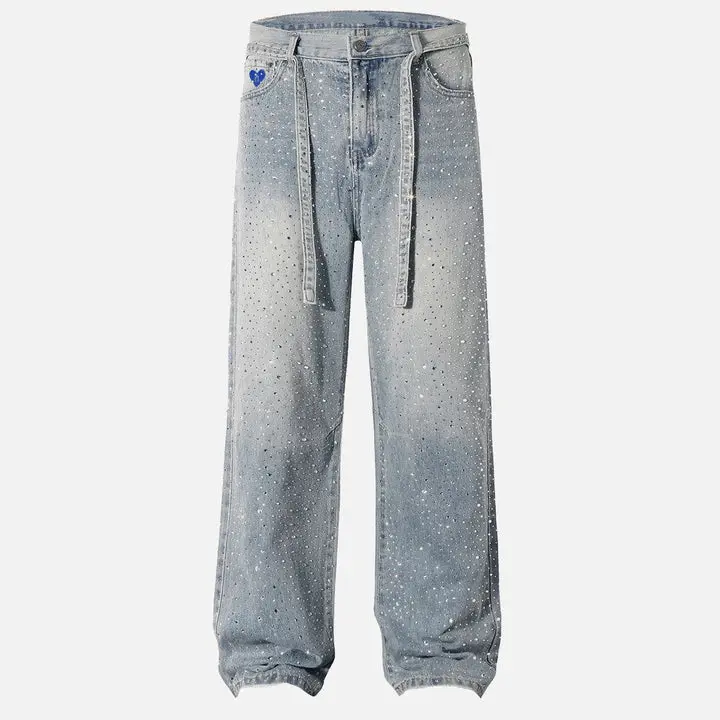 Aelfric Eden Rhinestone Baggy Jeans
