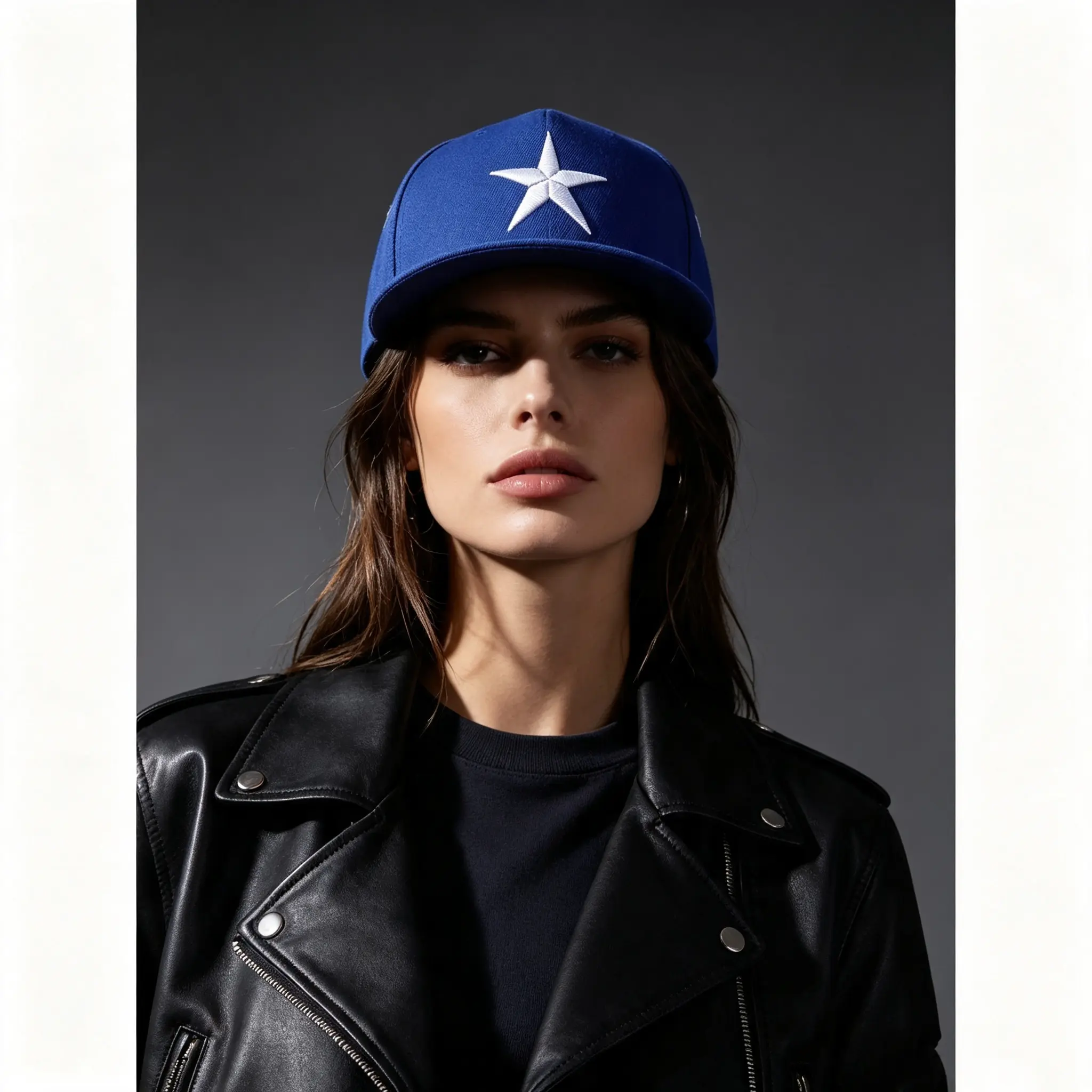 Five pointed star embroidered baseball cap, unisex hip-hop truck cap, daily headwear accessories, breathable seasonal sun hat, suitable for skateboarding, cycling, outdoor sports, street leisure daily life, street dance hip-hop hat