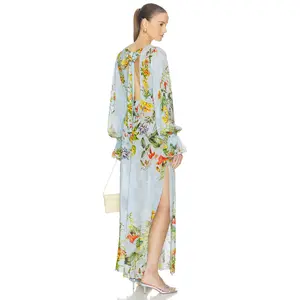 HEMANT AND NANDITA Maxi Kaftan in Blue