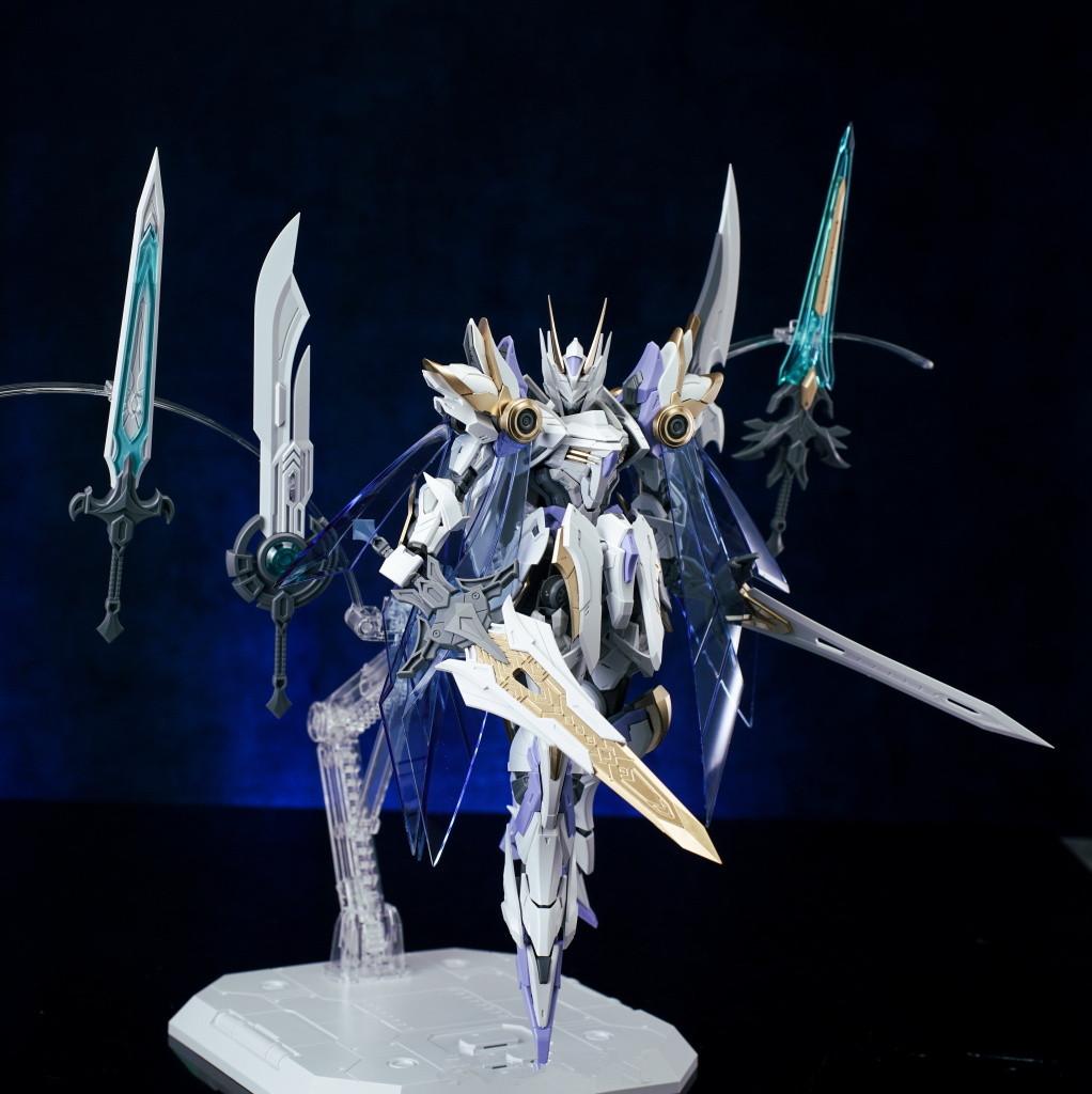 Funtasy Planet SNAA 1/144 Mecha Model Kit -Divine Invoker Percival Awakening Deluxe Edition - Articulated Action Figure Building Kit, Sovereign Sword Array, Gift for Adults & Teens