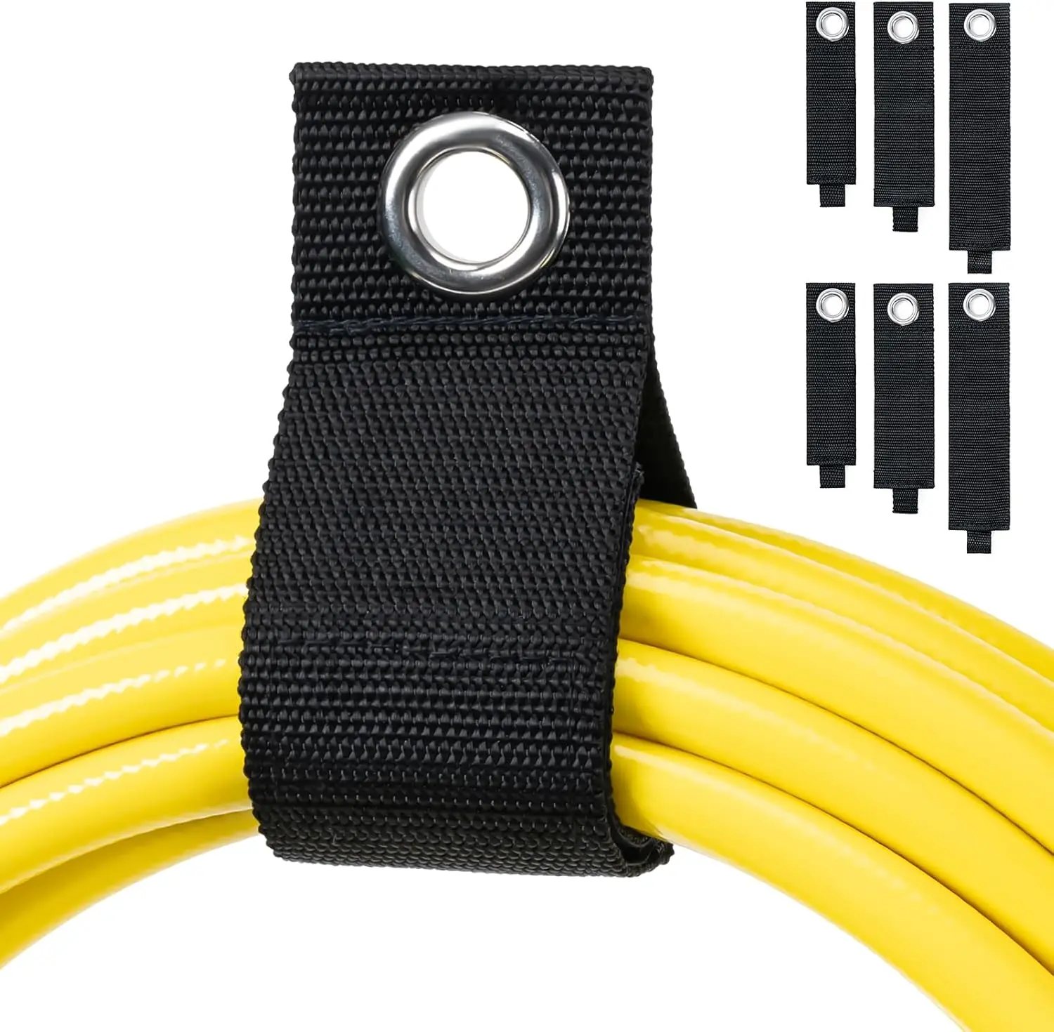 "EXCLUSIVE OFFER" Extension Cord Holder Organizer (Assorted 6 Pack) Extension Cord Hanger for Garage Organizers and Storage Heavy Duty Storage Straps for Power Cord, Cable, Hose and Rope Hangable Hook Metal Set Industrial