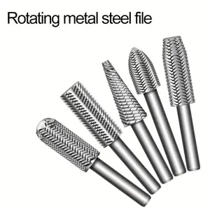 5pcs 6mm Rotary File Steel File, Carpentry DIY Soft Metal Trimming Set - For Metal Grinding & Repair - Suitable for DIY Enthusiasts & Professionals - Ideal Gift for Woodworkers & Metalworkers