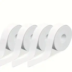 Thermal Printer Paper, 4 Rolls Continuous Label Sticker, Label Paper Compatible with P12/D30/D30S/D32/D35/Q30/Q2/HP1/B100/C70/L1/Q30S/Q31/Q32